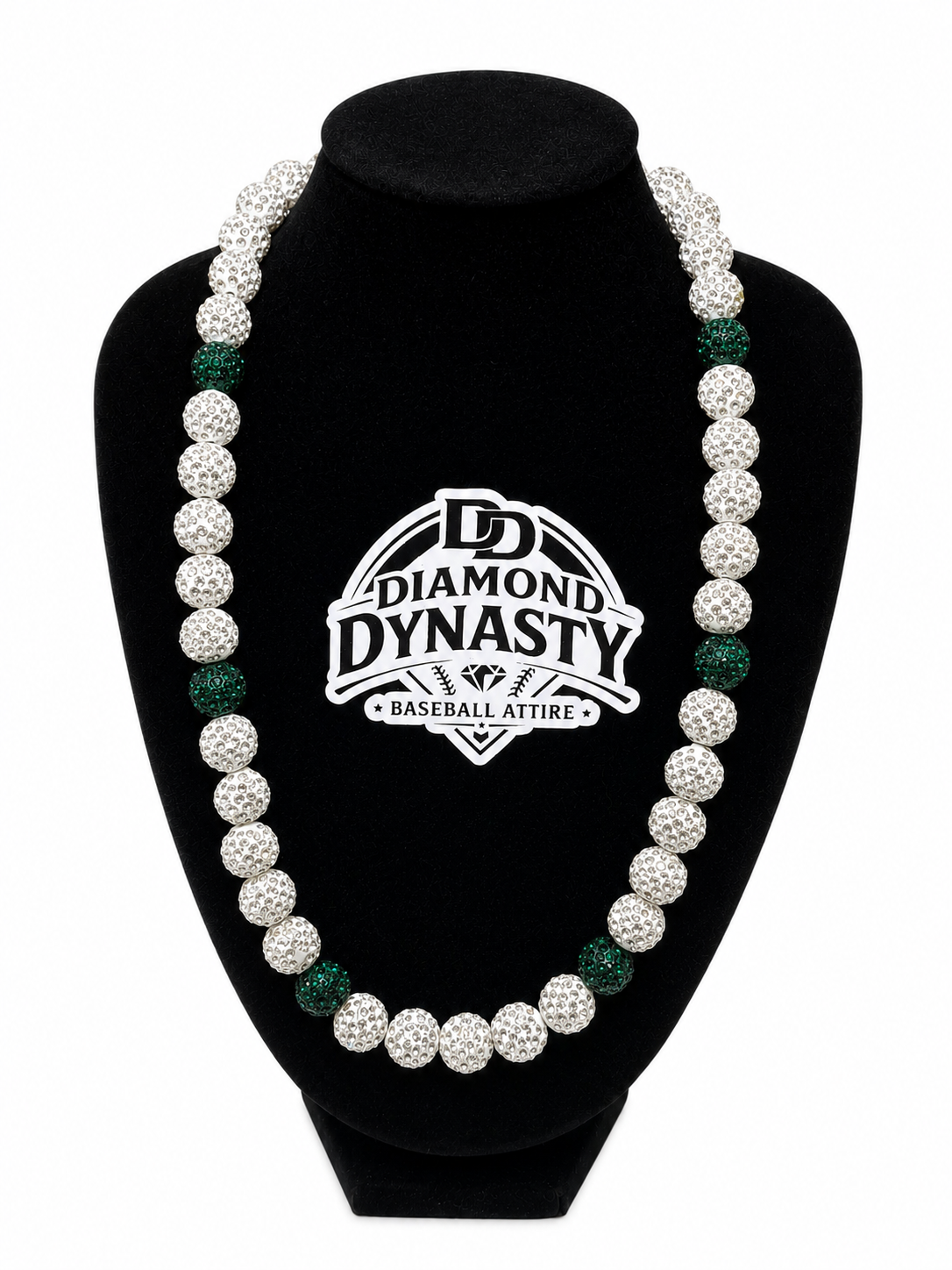 Frozen Turf Baseball Necklace