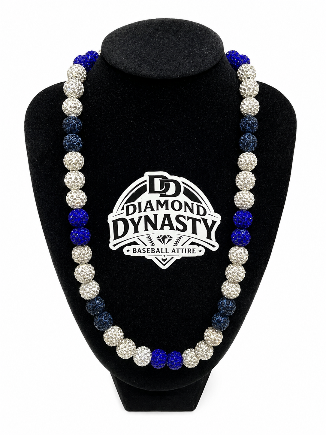 Arctic Blue Baseball Necklace