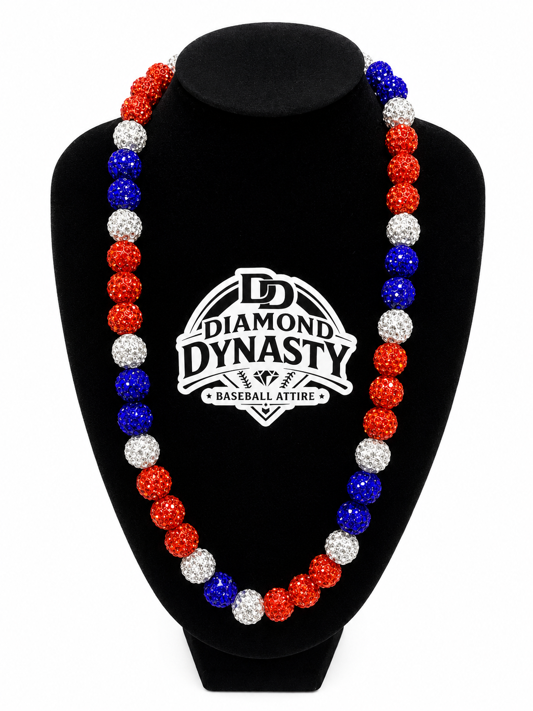 Orange Crush Baseball Necklace