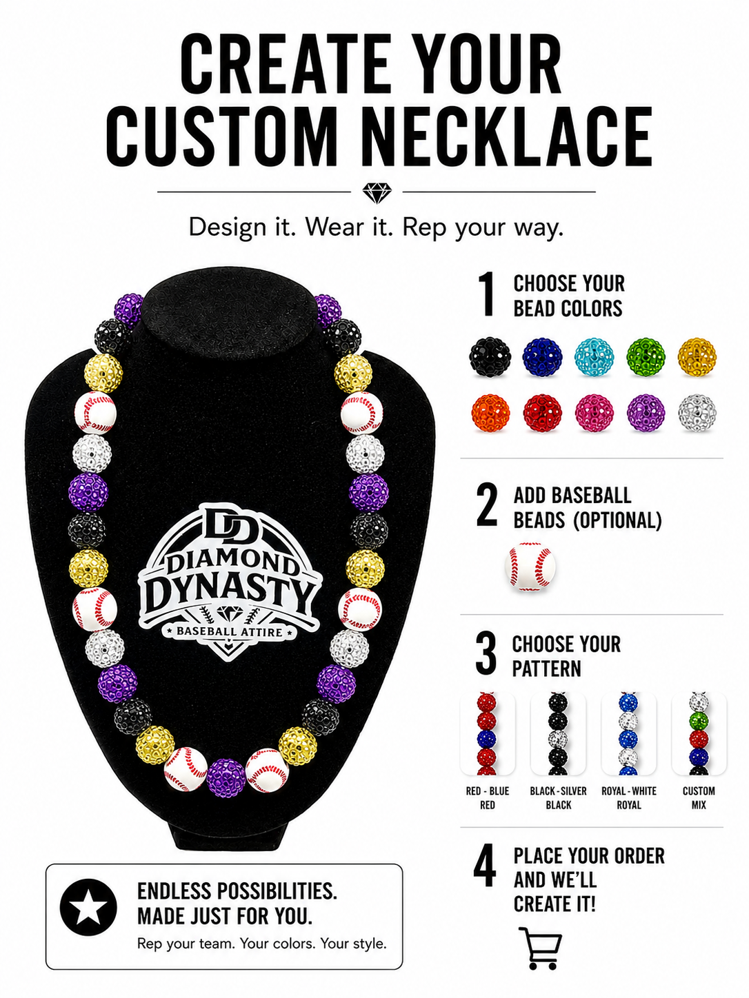 Special Order Necklaces/Baseball, Football, Baseketall or any of your favorite team colors