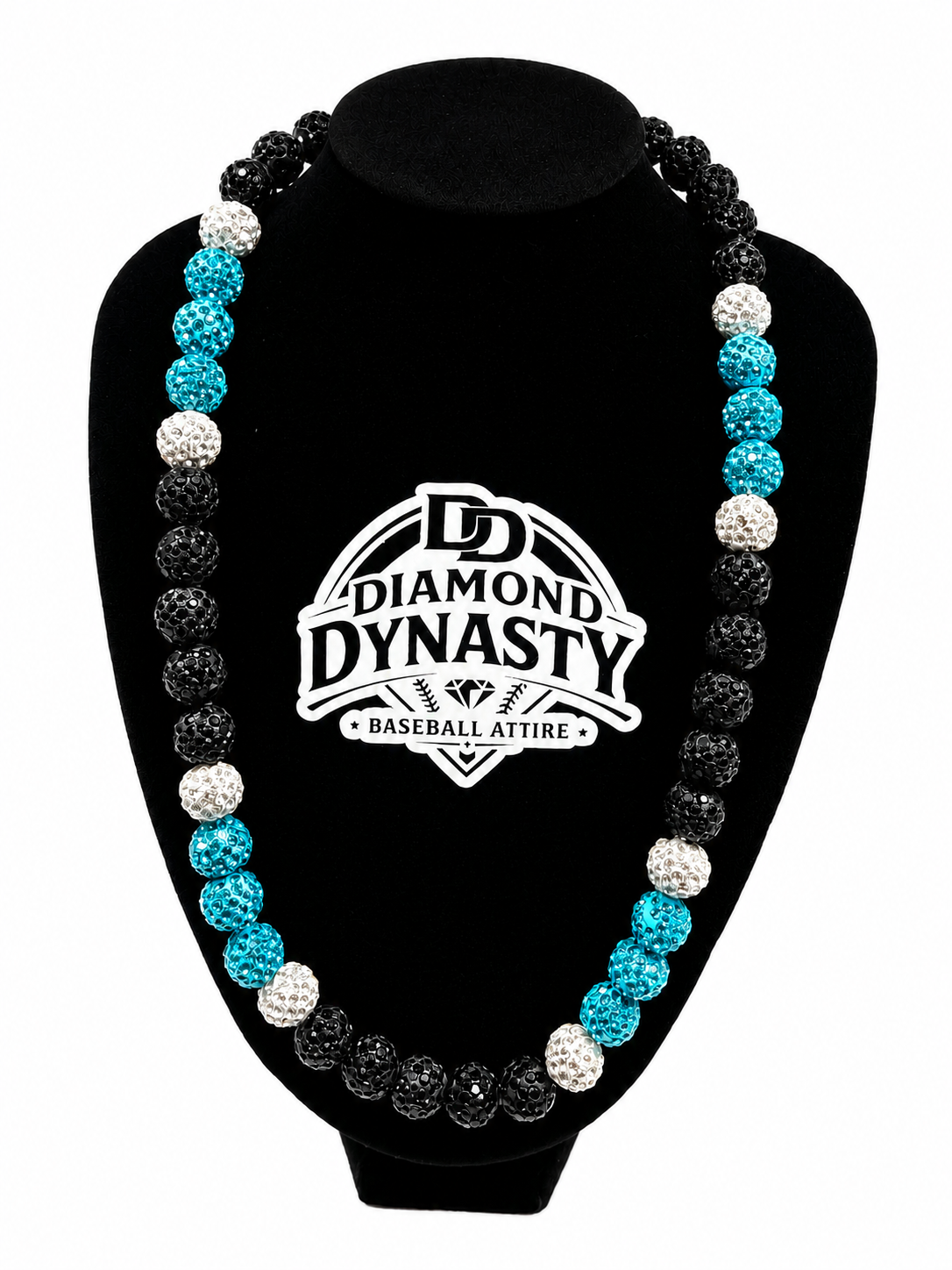 Midnight Ice Baseball Necklace
