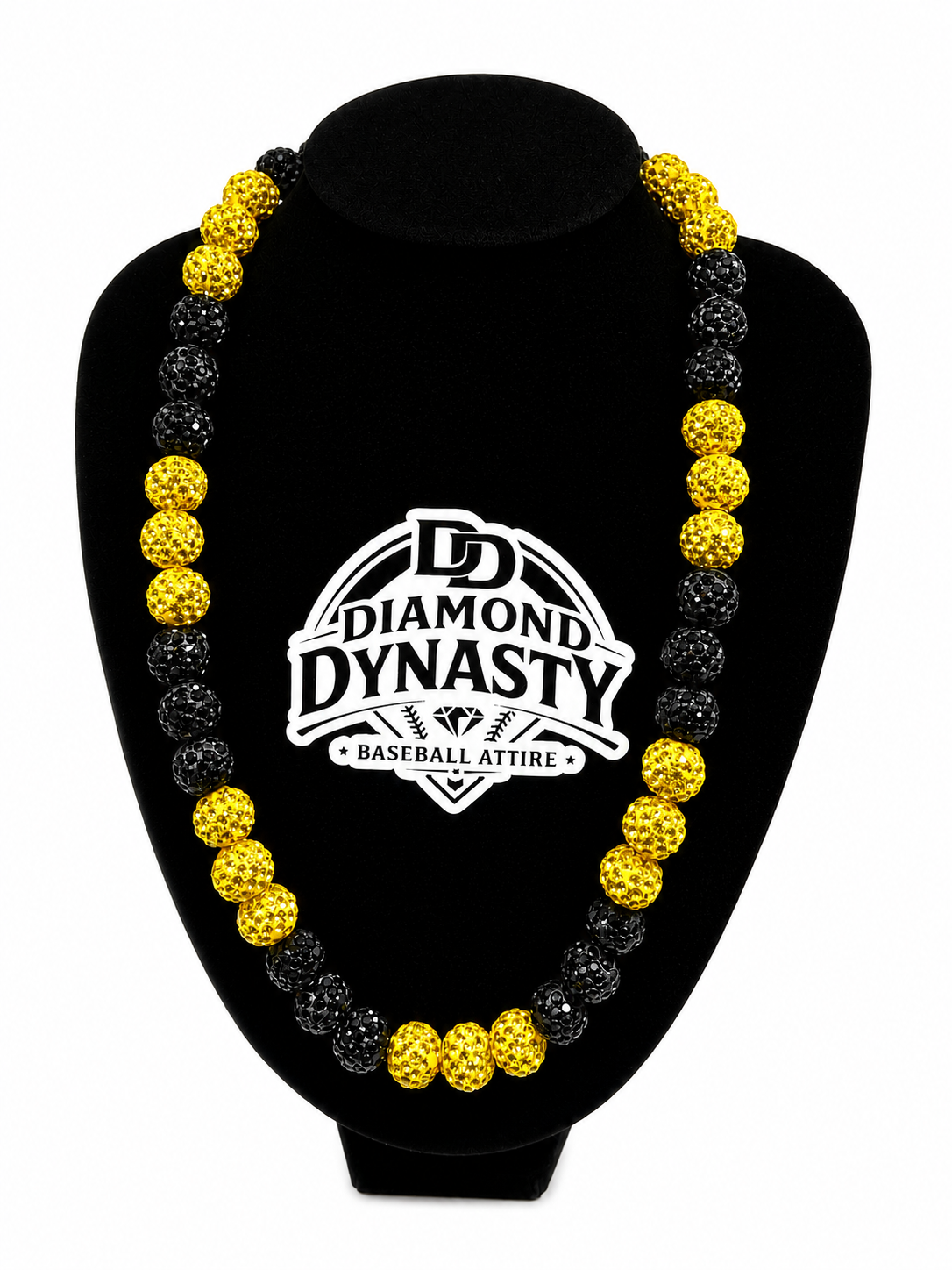 Yellow Jacket Baseball Necklace