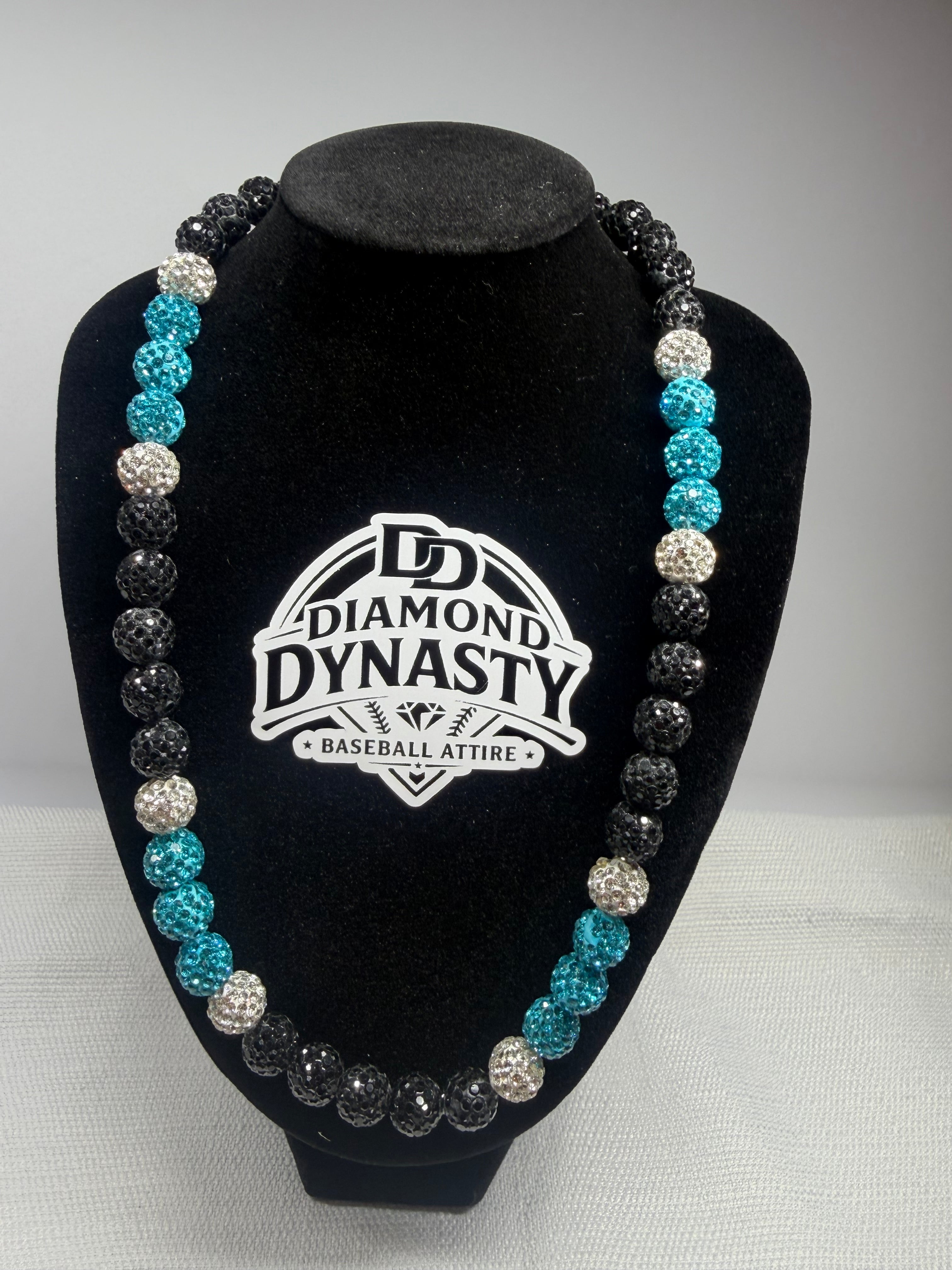Midnight Ice Baseball Necklace